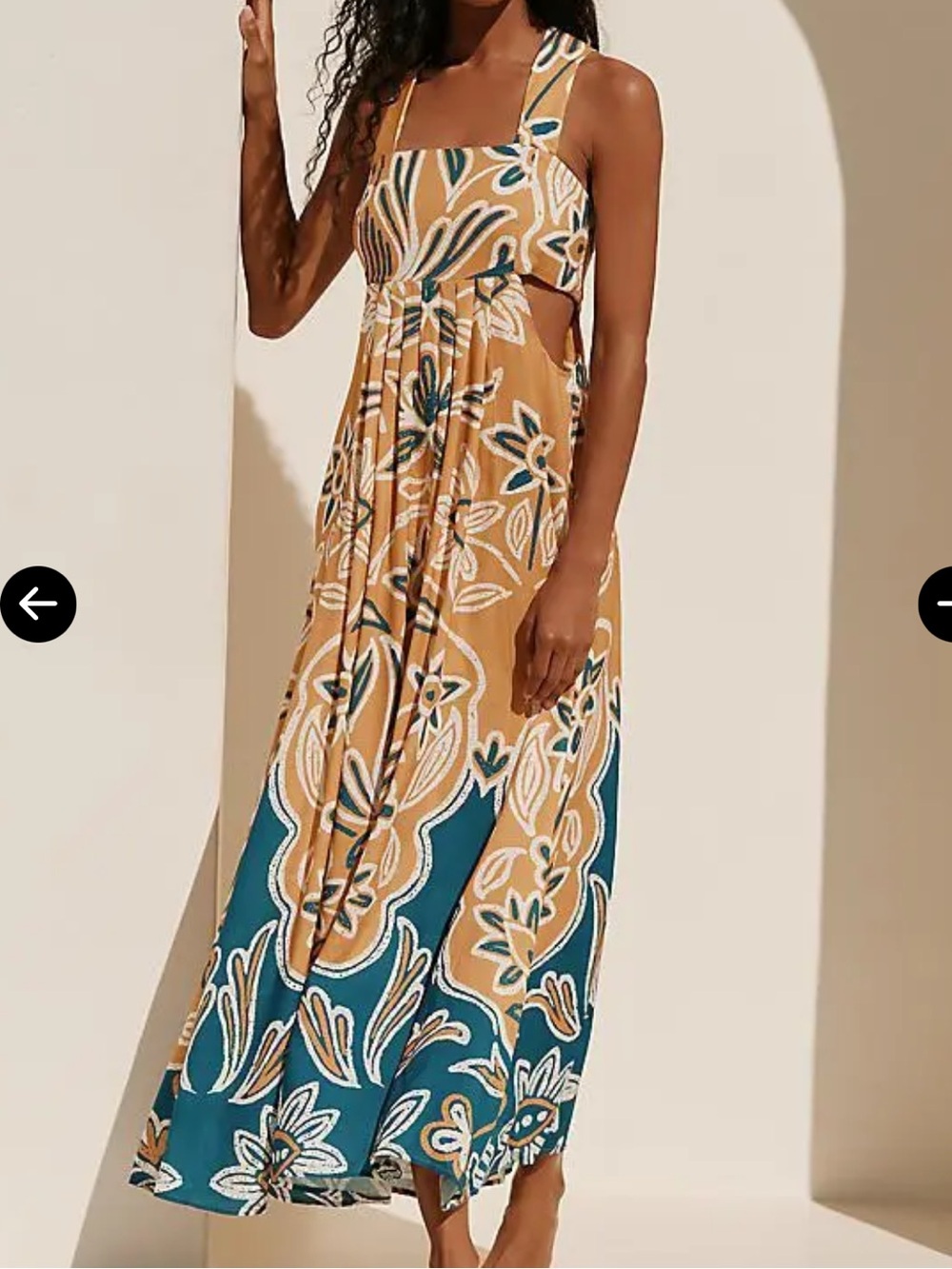 NWT Anthropologie Piper Bandeau Maxi Dress, size XL, bold yellow floral